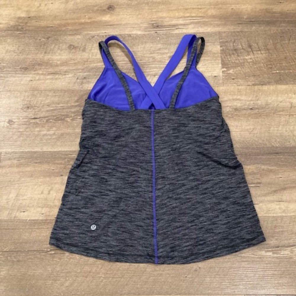 Lululemon Yoga Tank Size 10 Charcoal/Purple